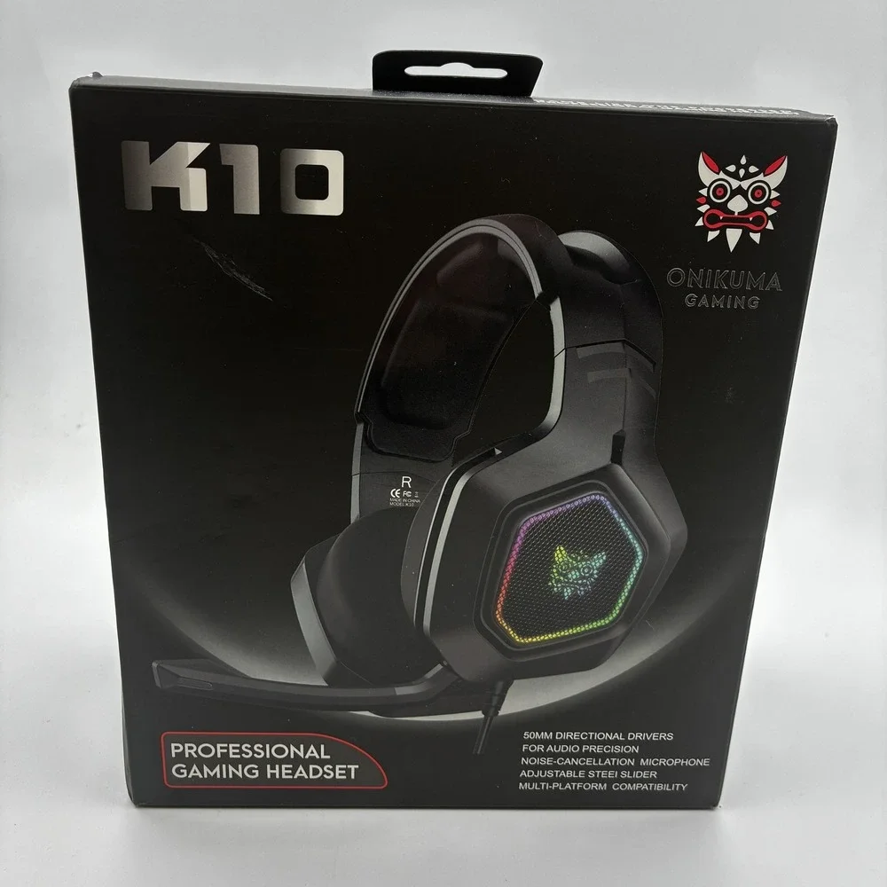 ONIKUMA GAMING K10 Professional Over-Ear Gaming Headset Noise Cancelling Mic RGB
